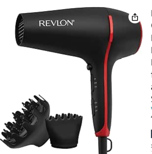 Revlon Smoothstay Coconut Oil Infused Hair Dryer - 1875 Watt