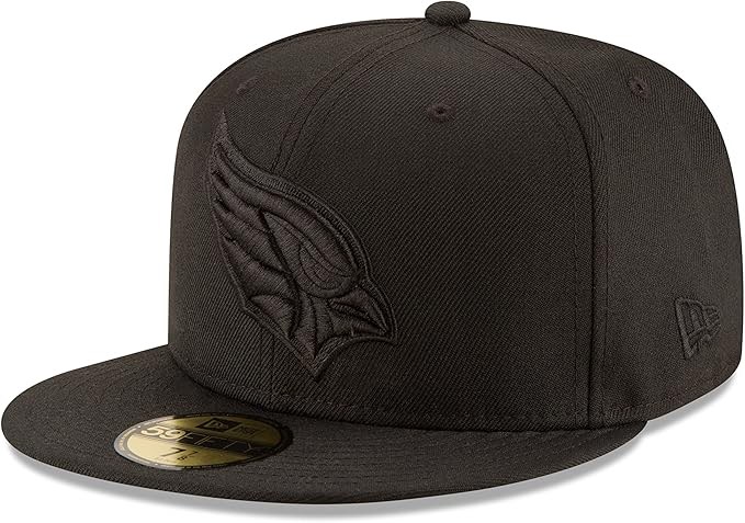 New Era Men's Arizona Cardinals Black on Black 59FIFTY Fitted Hat