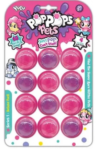 Pop Pops Pets-12 Pops With 4 Characters