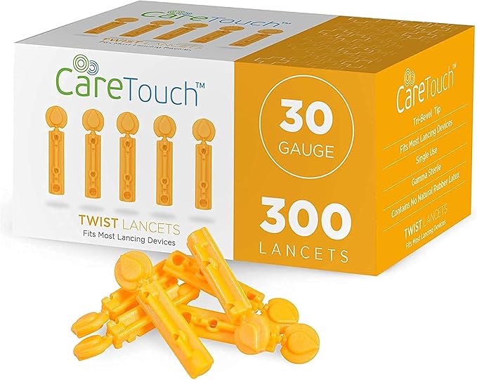 Lancets for Diabetes Testing - 30 Gauge Diabetic Lancets for Blood Testing and Glucose Testing - Fits Most Lancing Devices - Sterile, Single Use 30g Blood Sugar Lancets - 300 count