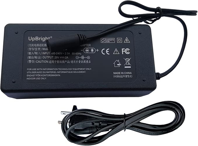 UpBright 2-Pin 29V 2A AC/DC Adapter Compatible with RWX RT60-2902000 for The Blue Cactus RWX-RBP02 Furniture Battery 25.9V Rechargeable Li-ion Battery Reclining Electric Recliner Power Supply Charger