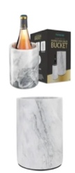 Homeries Marble Wine Chiller Bucket - Wine & Champagne Cooler for Parties, Dinner – Keep Wine & Beverages Cold – Holds Any 750ml Bottle - Ideal Gift for Wine Enthusiasts