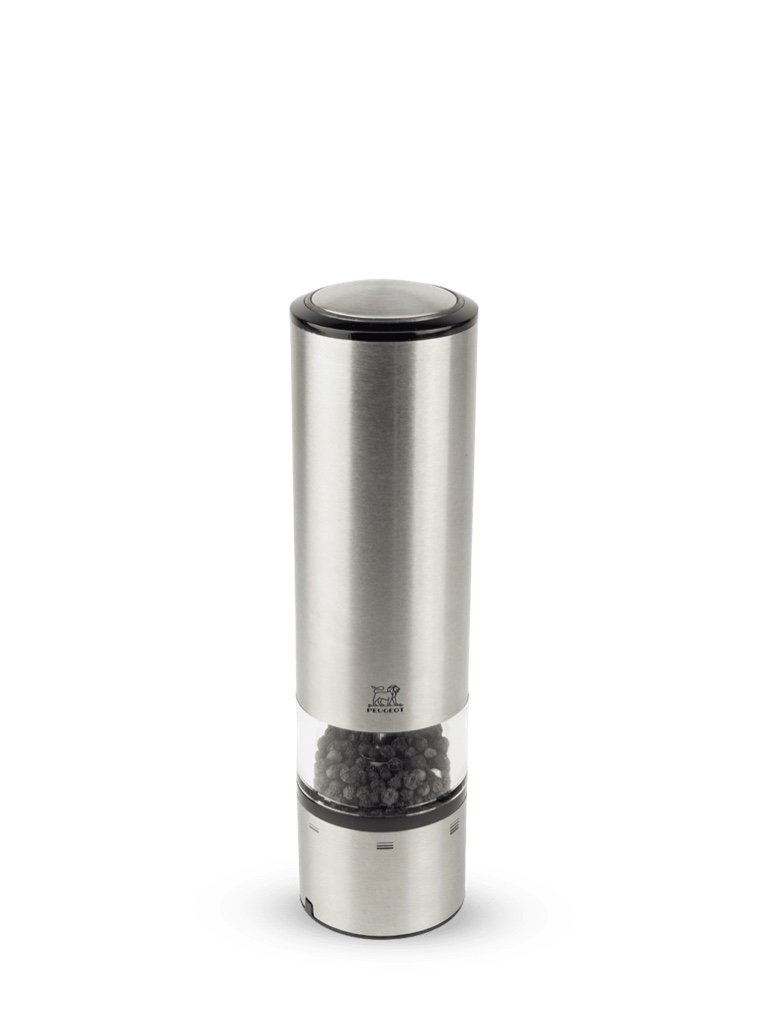 Electric pepper mill in stainless steel 