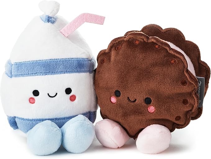 Hallmark Better Together Magnetic Plush (Milk and Cookie) 6" Stuffed Toys