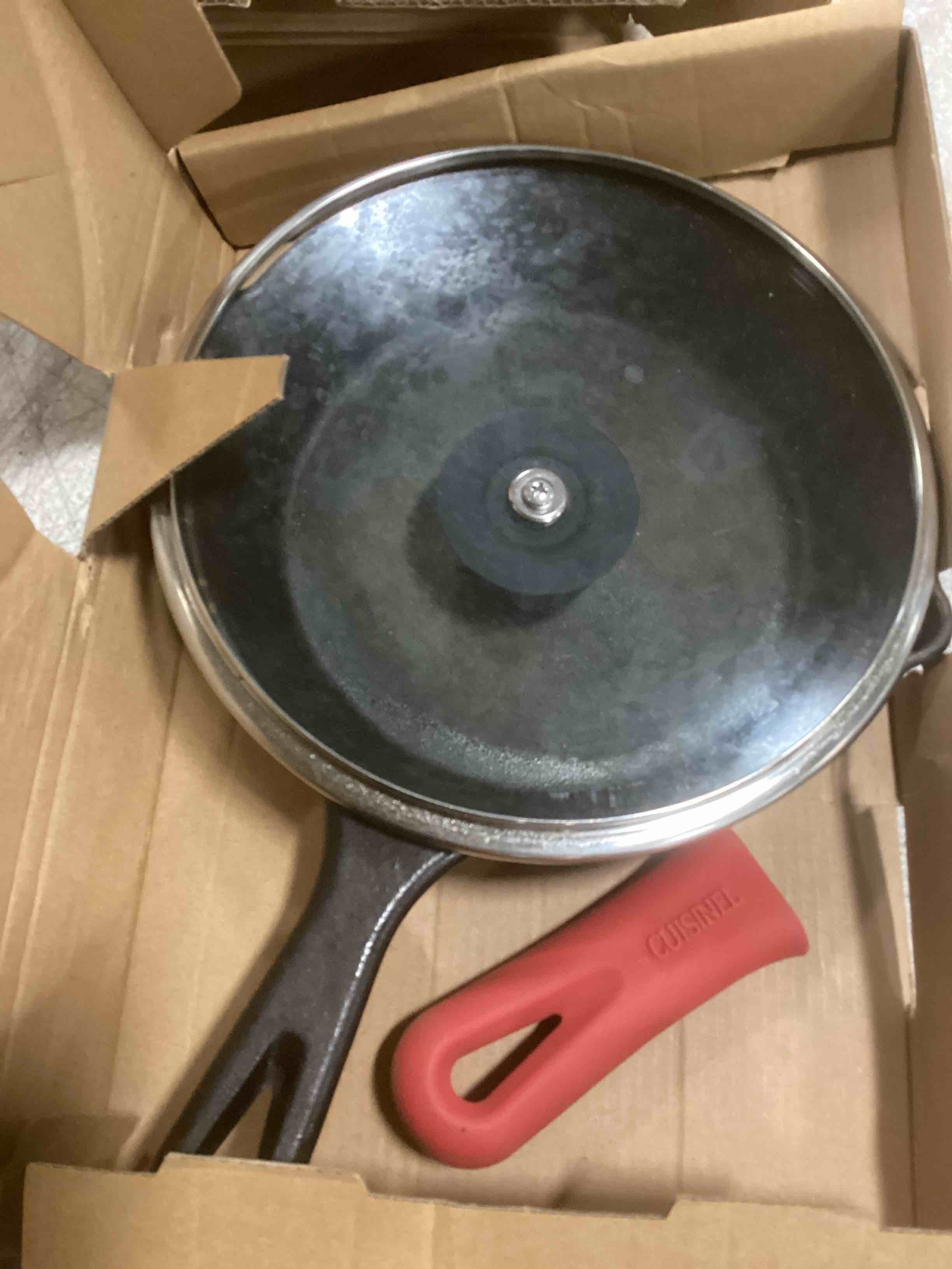 Condition photo showing As Is for Lodge 10.25" Cast Iron Skillet