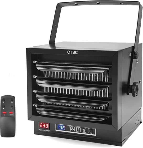 CTSC 8500W Garage Heater 240v - Garage Heater Electric - Electric Shop Heater - Garage Space Heater with Remote Control, 8-Hour Timer, Ideal for Workshop, ETL Compliant Garage Heaters