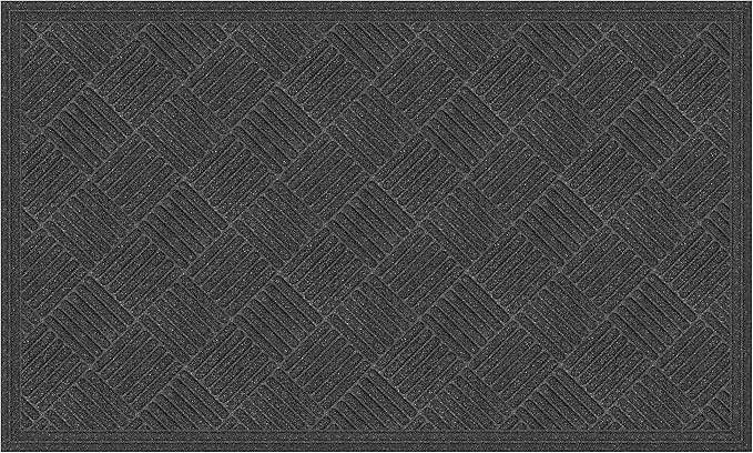 Apache Mills Textures Crosshatch Entrance Doormat, 2' x 3', Walnut Gray ,2 foot X 3 foot