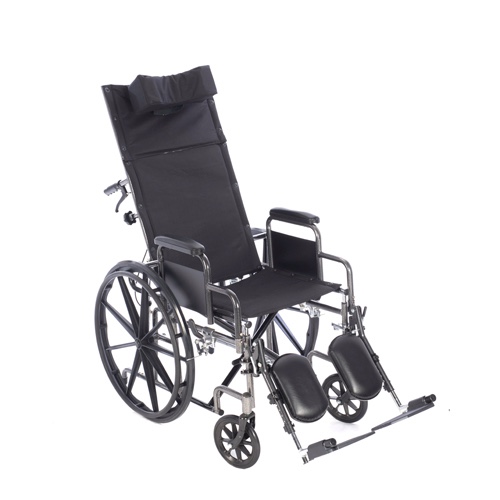 Proactive Medical 22" Reclining Wheelchair with Removable Desk Arms with Rear Anti-Tippers with Elevated Leg Rests