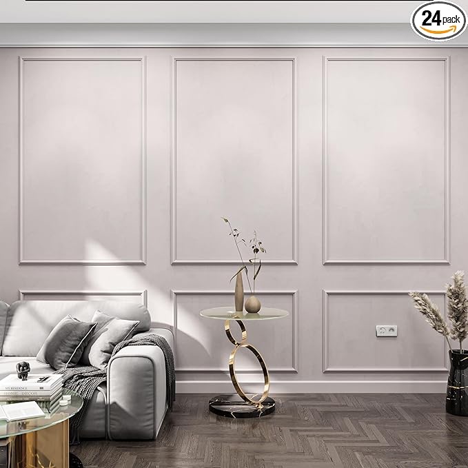 Ready to Assemble Wall molding Piece kit, All Edges precut, Factory Primed Wall molding Pieces to Make 3 top 3 Bottom Frames P32