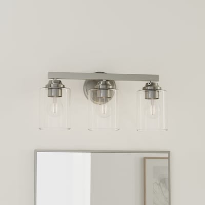 Allen + Roth Emeryson 3 light vanity bar silver 