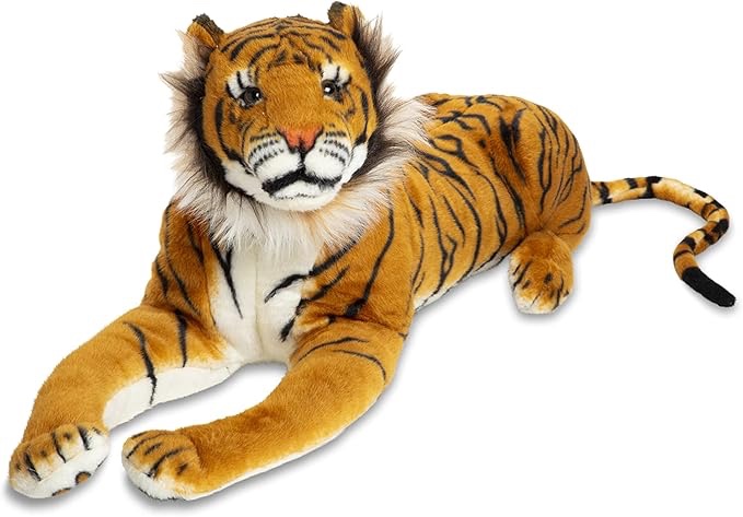 Melissa & Doug Giant Tiger - Lifelike Stuffed Animal (over 5 feet long)