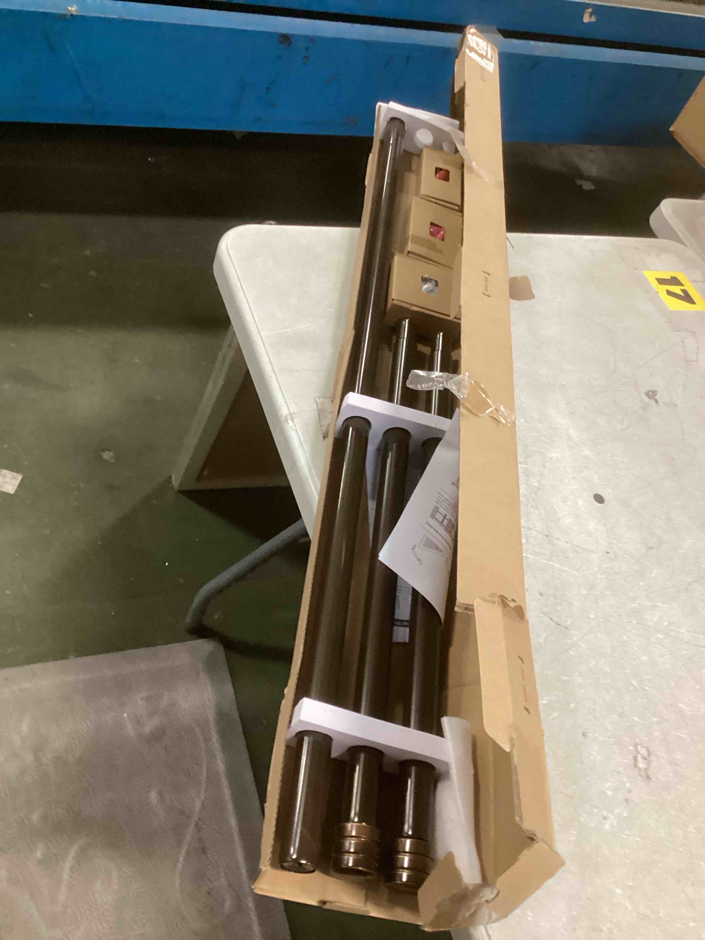 Condition photo showing Good Condition for Bay Window Curtain Rods, HOTOZON 1 Inch Heavy Duty Curtain Rods for Bay Windows 36-72 Inch(Center Rod), 20-36 Inch Side Rods for Windows, Antique Bronze, Decorative Drapery Rods with End Cap Finials