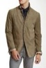 John Varvatos Men's Suede Multi Button Jacket Beig size 50