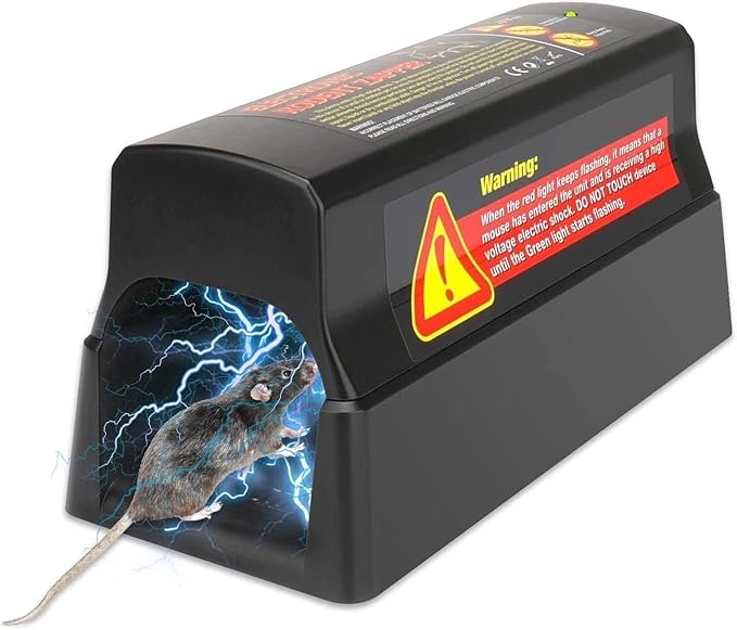 Electronic Rat Mouse Trap, 7000V Shock Electric Rodent Zapper Roll over image to zoom in Electronic Rat Mouse Trap, 7000V Shock Electric Rodent Zapp