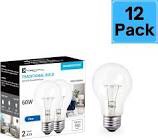 Xtricity A19 Clear Incandescent Rough Service Light Bulb, 60 Watt, 2700K Soft White, E26 Medium Base, 560 Lumens, 130V,12 Count (Pack of 1) Roll over image to zoom in Xtricity A19 Clear Incandescent Rough Service Light Bulb, 60 Watt, 2700K Soft White, E26 Medium Base, 560 Lumens, 130V,12 Count 4 -Pack of 2)