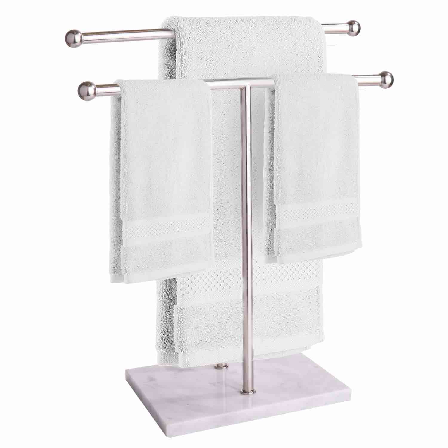 Marble Hand Towel Holder Double Rod