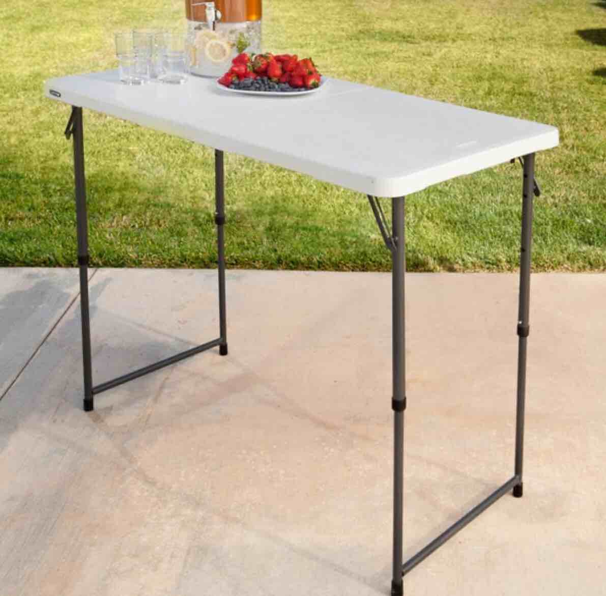 Lifetime 48  Fold-In-Half Table  White 2pcs