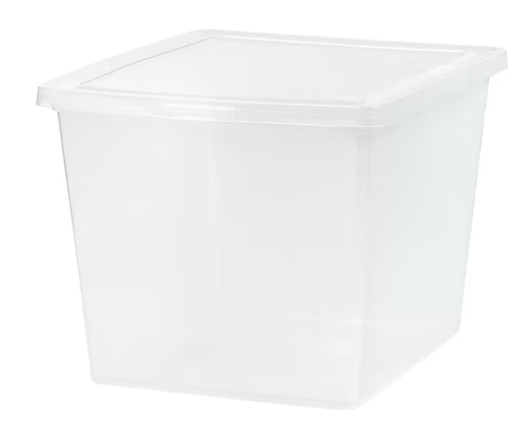 Iris 38 Qt. Snap Lid Storage Box, Clear 