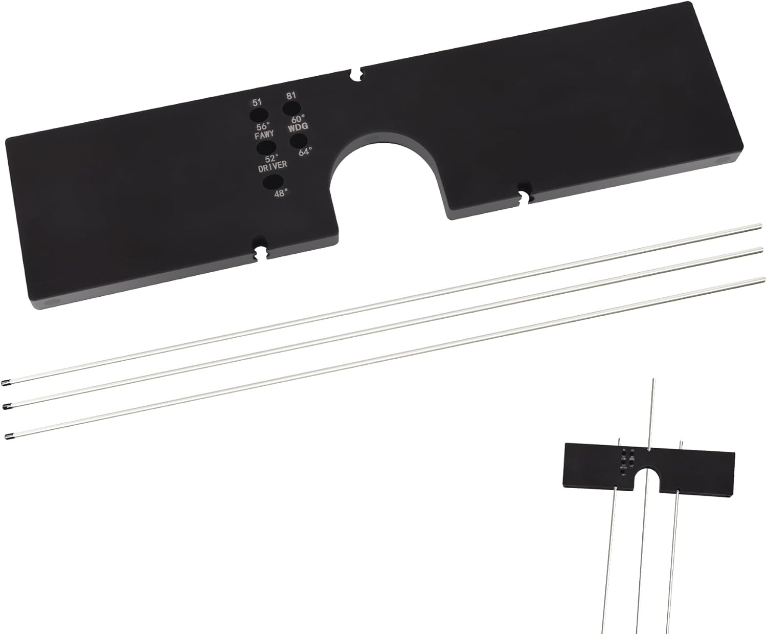 Bullro Replace 2.0 Tour Aim Golf Training Aid with 3 Alignment Sticks & 5 Swing Plane Aluminium Alloy Improves Aim&Alignment and Short, Mid&Long Game, Replacement for tour aim golf training aid Tool