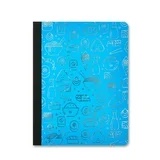 (Pack 4) Pen+Gear Wide Ruled Poly Composition Book, 7.5" x 9.75", Blue Sushi, 80 Sheets