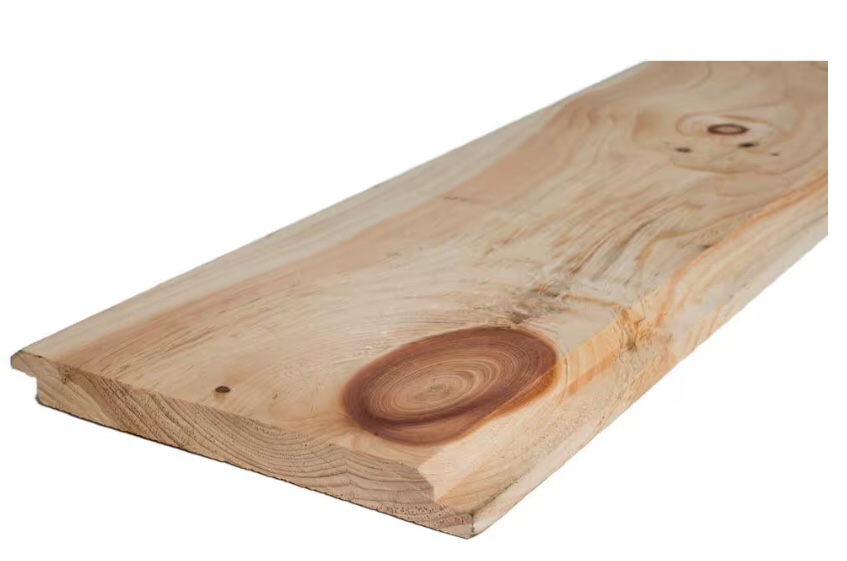 Eastern White Pine 1”x6”x10’ Shiplap Paneling NKLGAP Pattern. 