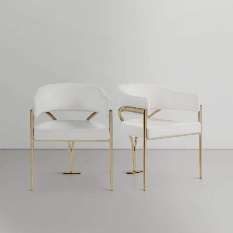 gold chairs set of 2 (similar to stock photo)