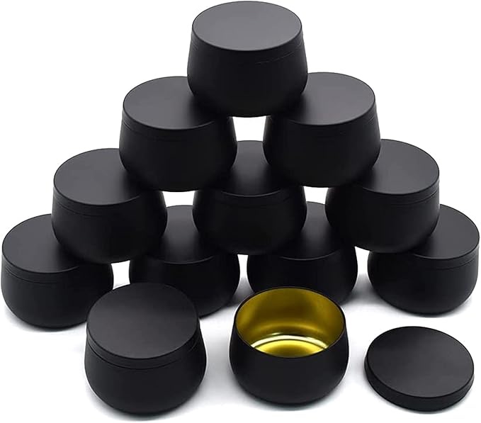 VALINK Candle Tin, Candle Containers Empty Candle Tin Holiday Candles Travel Tin Candle Jars Arts Crafts Storage Gifts Pack of 24