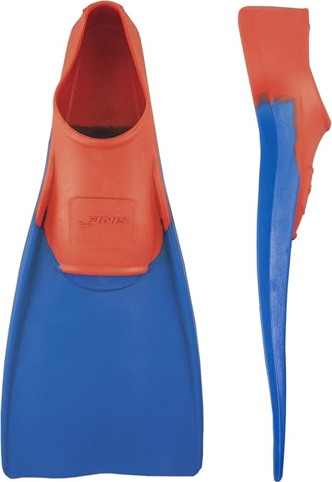 FINIS Long Floating Fins - Swimming Fins for Men  Women  and Kids - Swim Flippers to Improve Body Alignment - Swim Fins for Swimming Accessories - Adult M (Male 5-7/Female 6-8)  Red/Blue