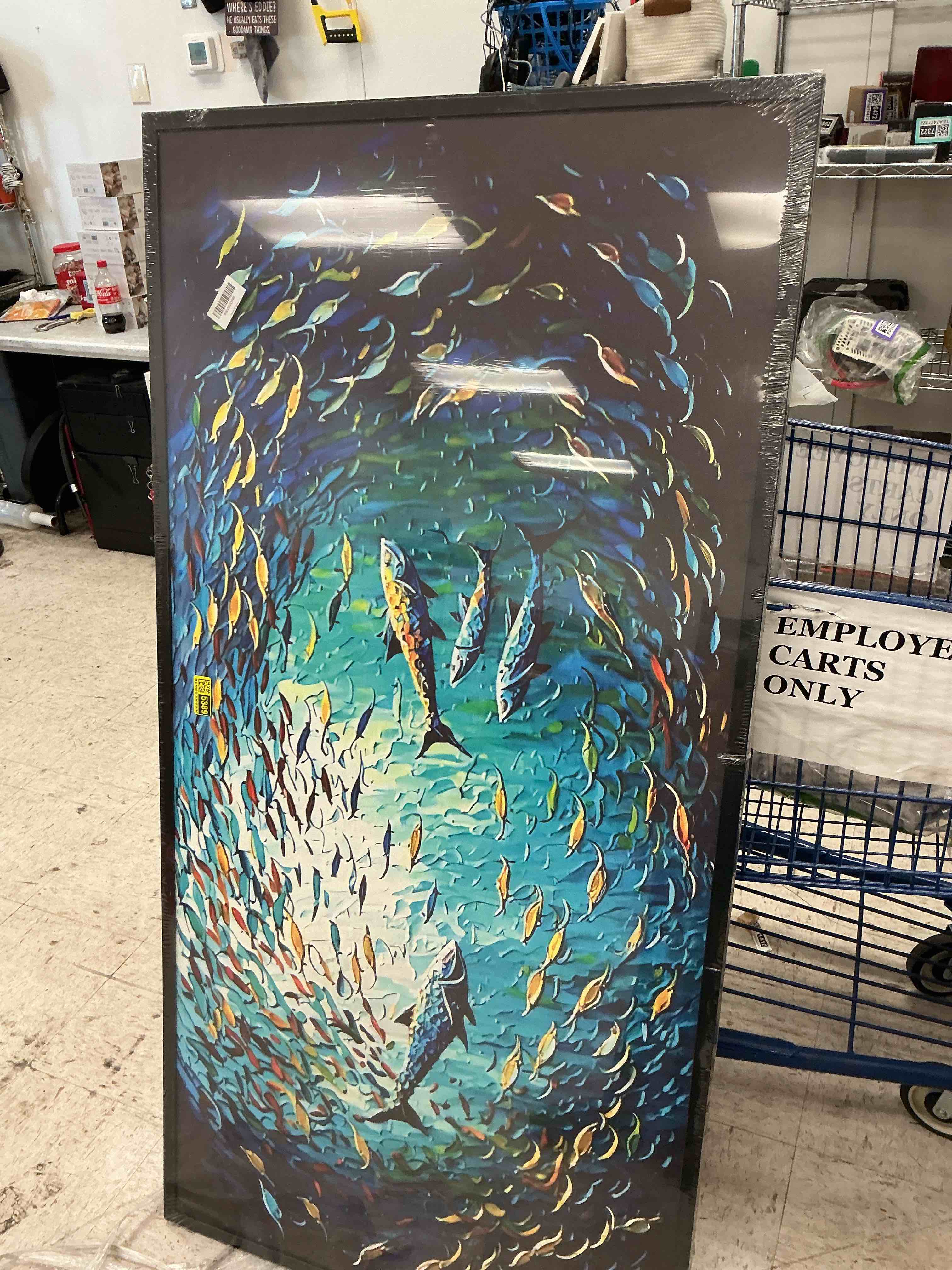 Condition photo showing New/Like New for fish painting