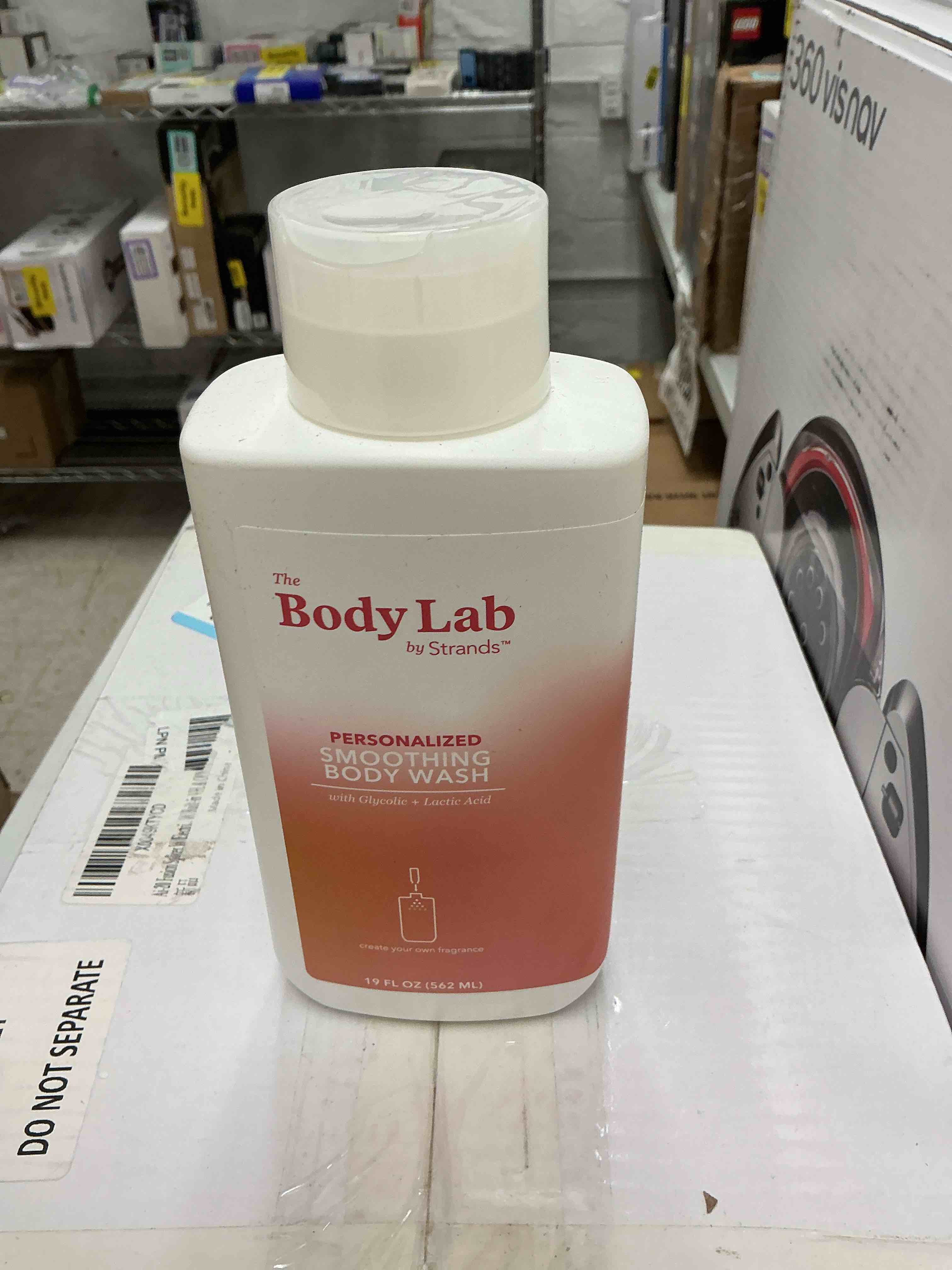 Condition photo showing New/Like New for the body lab personalized smoothing body wash with glycolic acid + lactic acid 19 fl. oz.