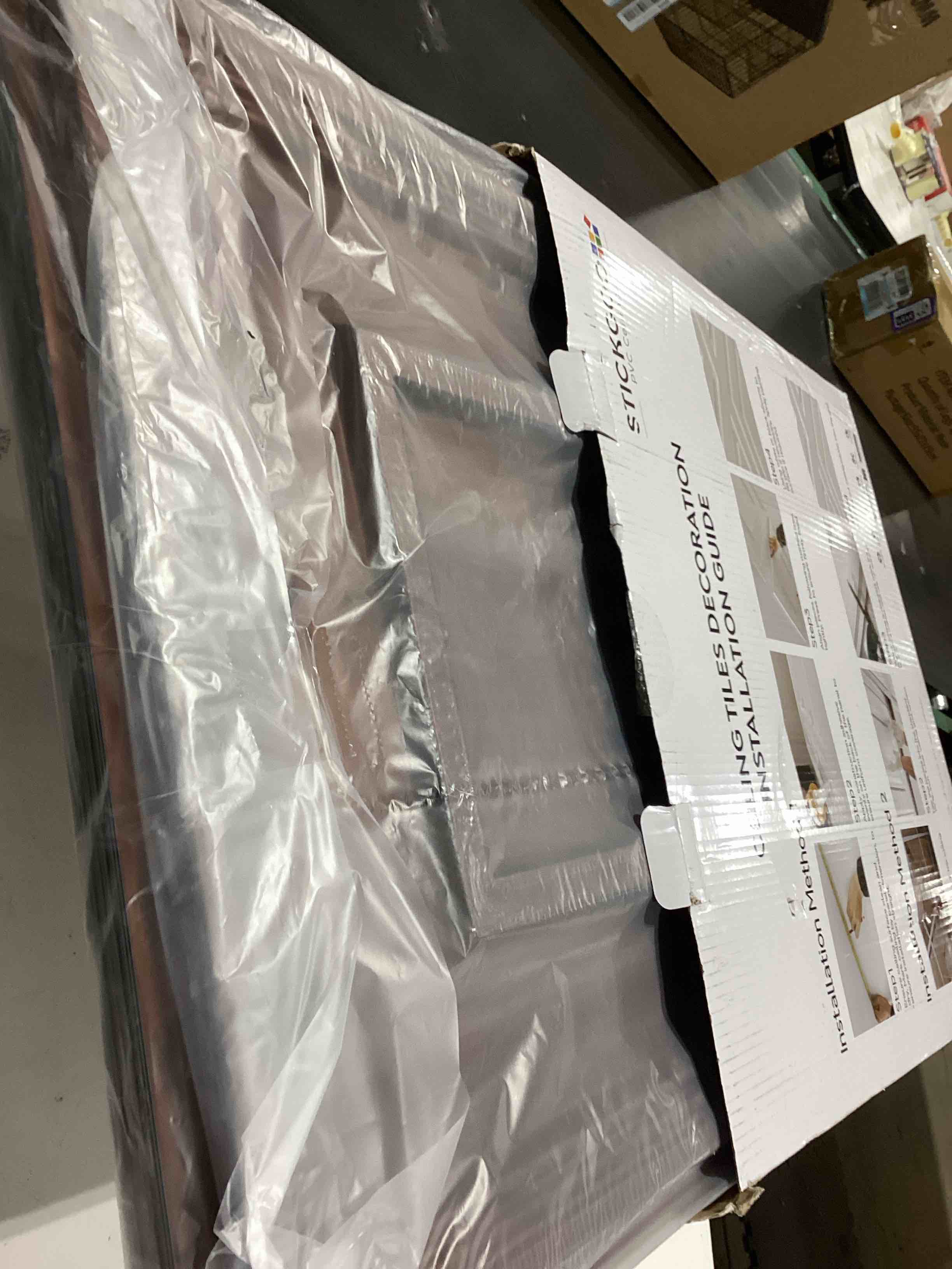 Condition photo showing Good Condition for STICKGOO Glue Up Ceiling Tiles, 24x24 Inch PVC Decorative Drop Ceiling Tile Antique Copper 48 Sq. Ft, Pack of 12 Tiles 24"x24" Antique Copper