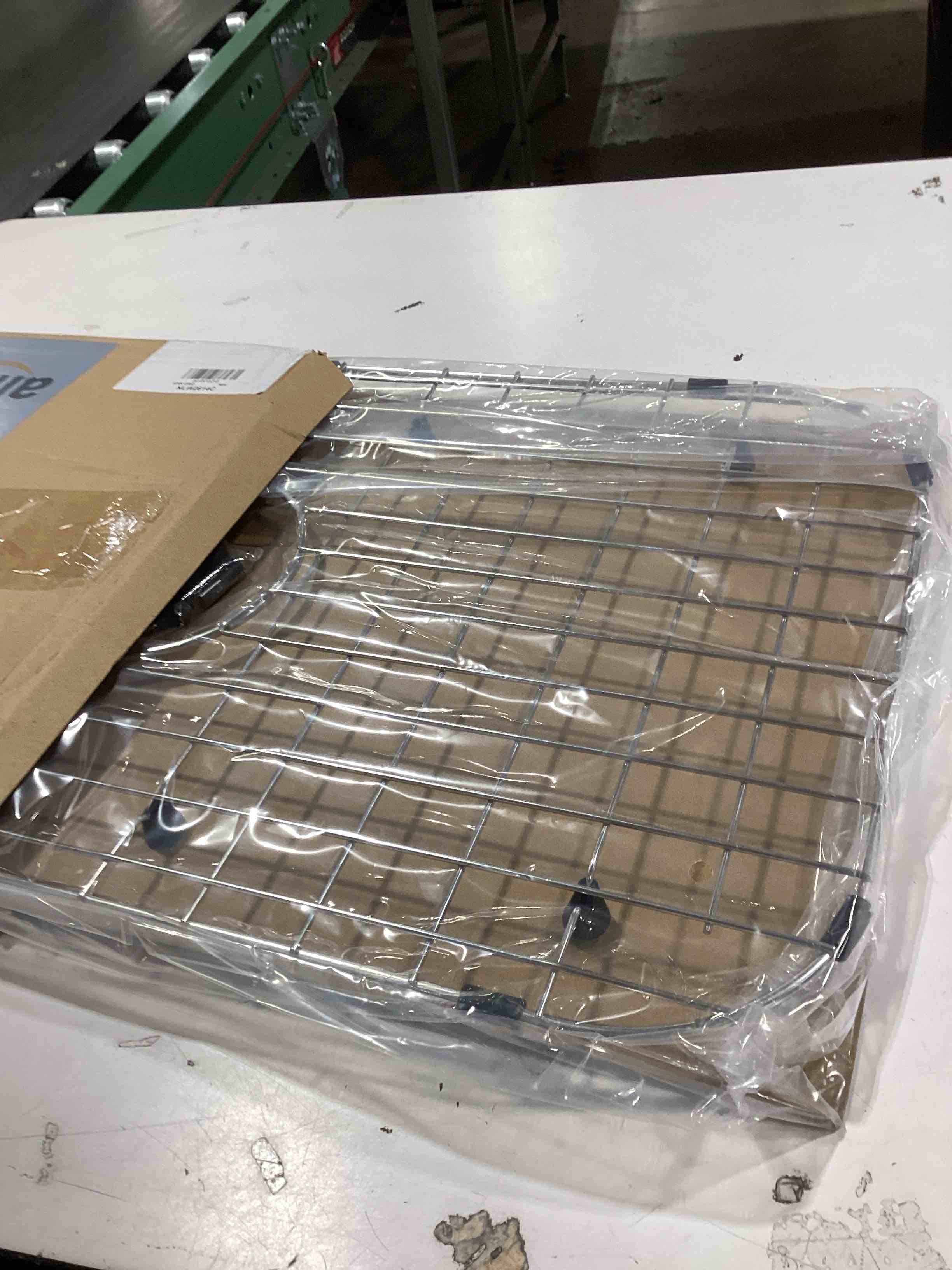 Condition photo showing New/Like New for Serene Valley Sink Protector Grid 26-1/16" x 14-1/16", Centered Drain with Corner Radius 3-1/2", 304 Stainless Steel Material NLW2614C