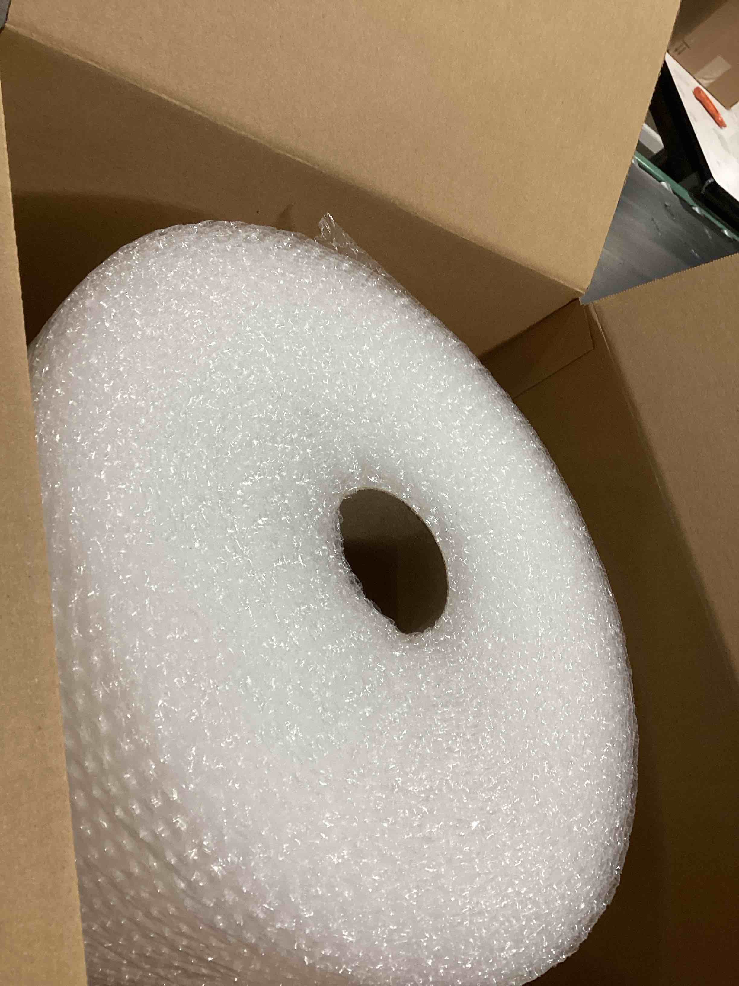 Condition photo showing Good Condition for Amazon Basics Bubble Cushioning Wrap Packing Material for Fragile Items, Perforated, 12 inch x 175 ft Long Roll, Small 3/16", Clear Clear 12 inch x 175 ft