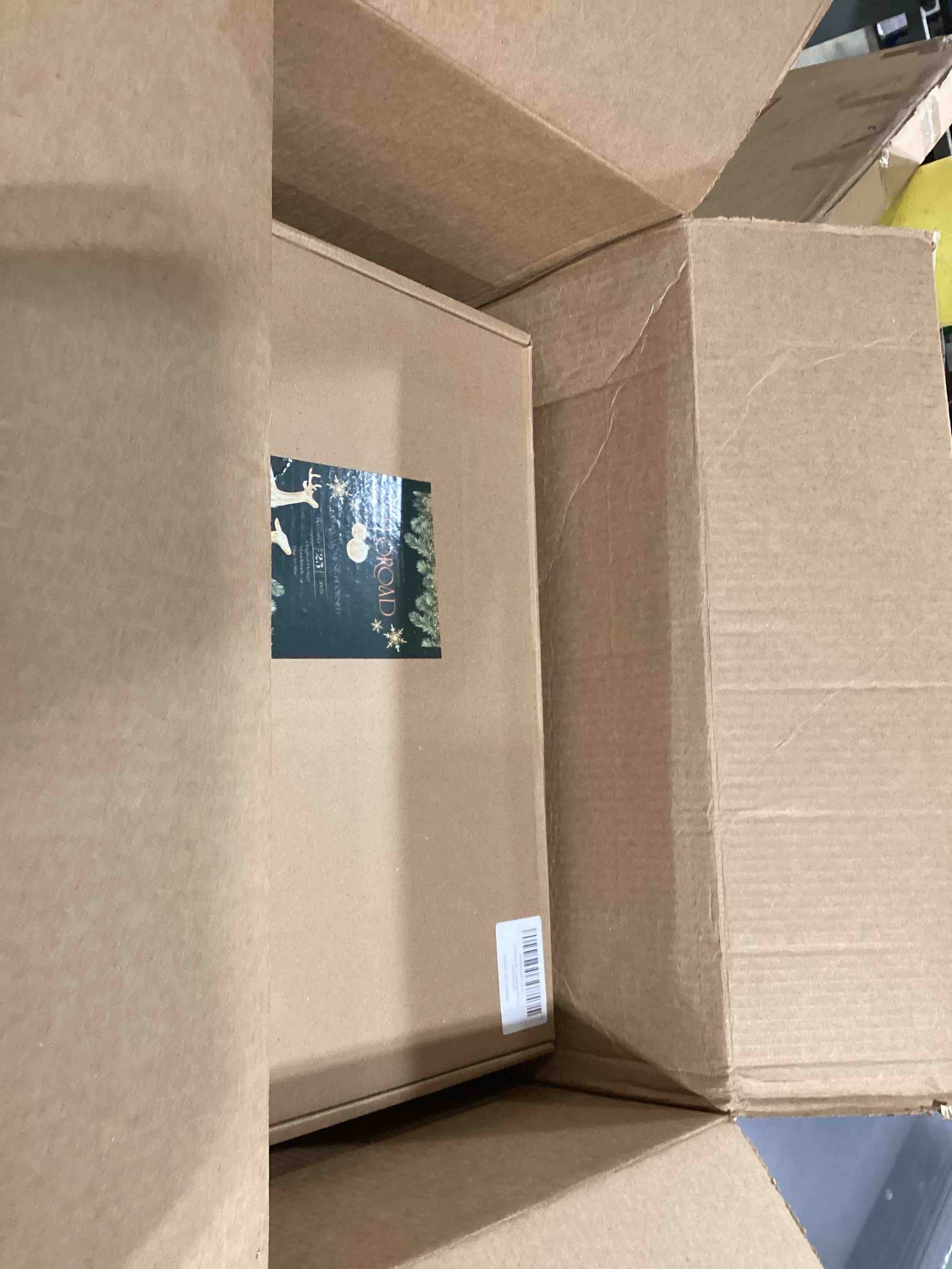 Condition photo showing Good Condition for FLOROAD Christmas Decor Table Centerpiece, Faux Flocked Pine Branch Ornament Deer Candle Holder in W