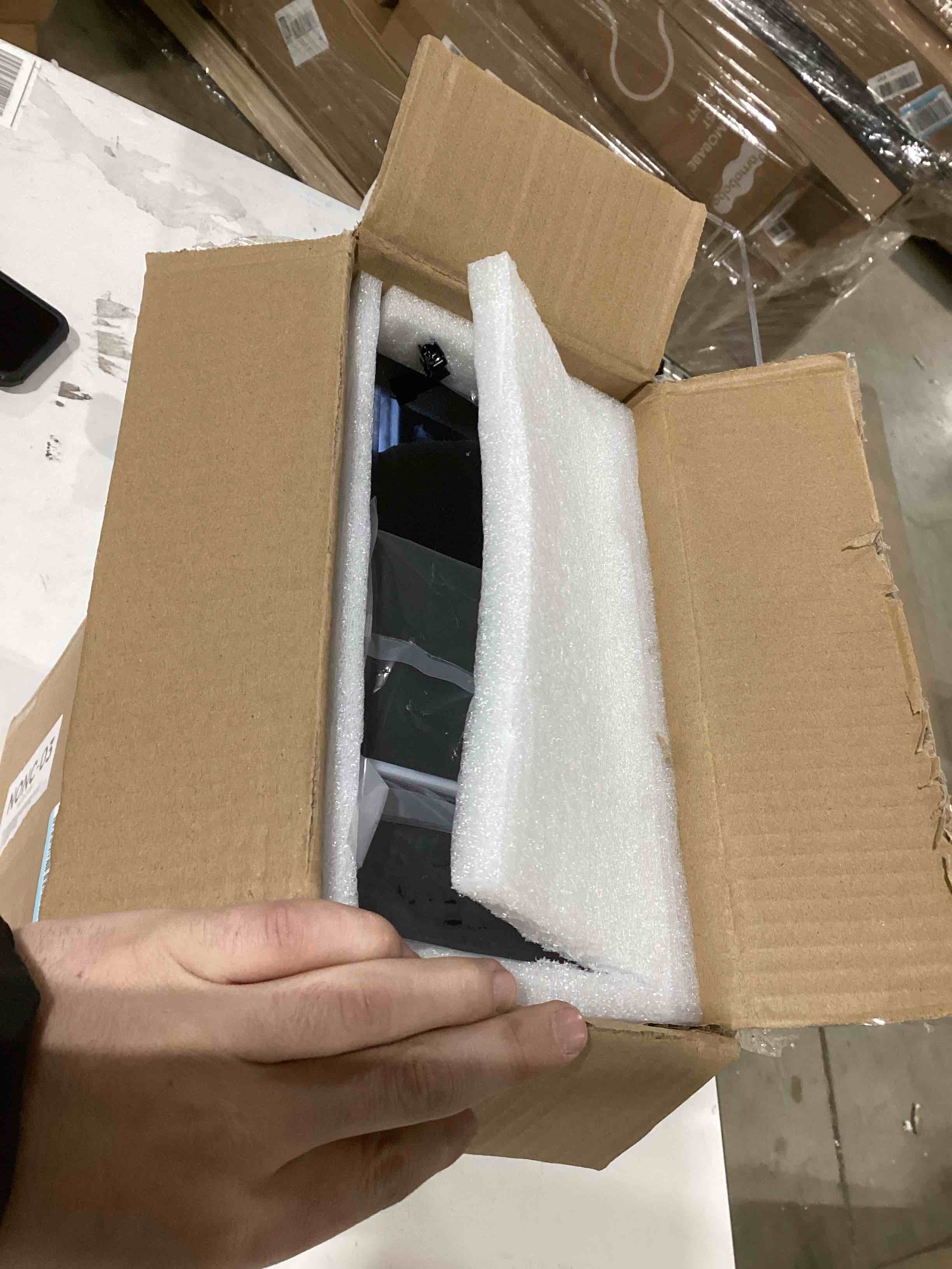 Condition photo showing As Is for Cityjoy 3-Tier LED Lighted Liquor Bottle Display Rack, Mini Compact USB Illuminated Shelf, Holds 18+