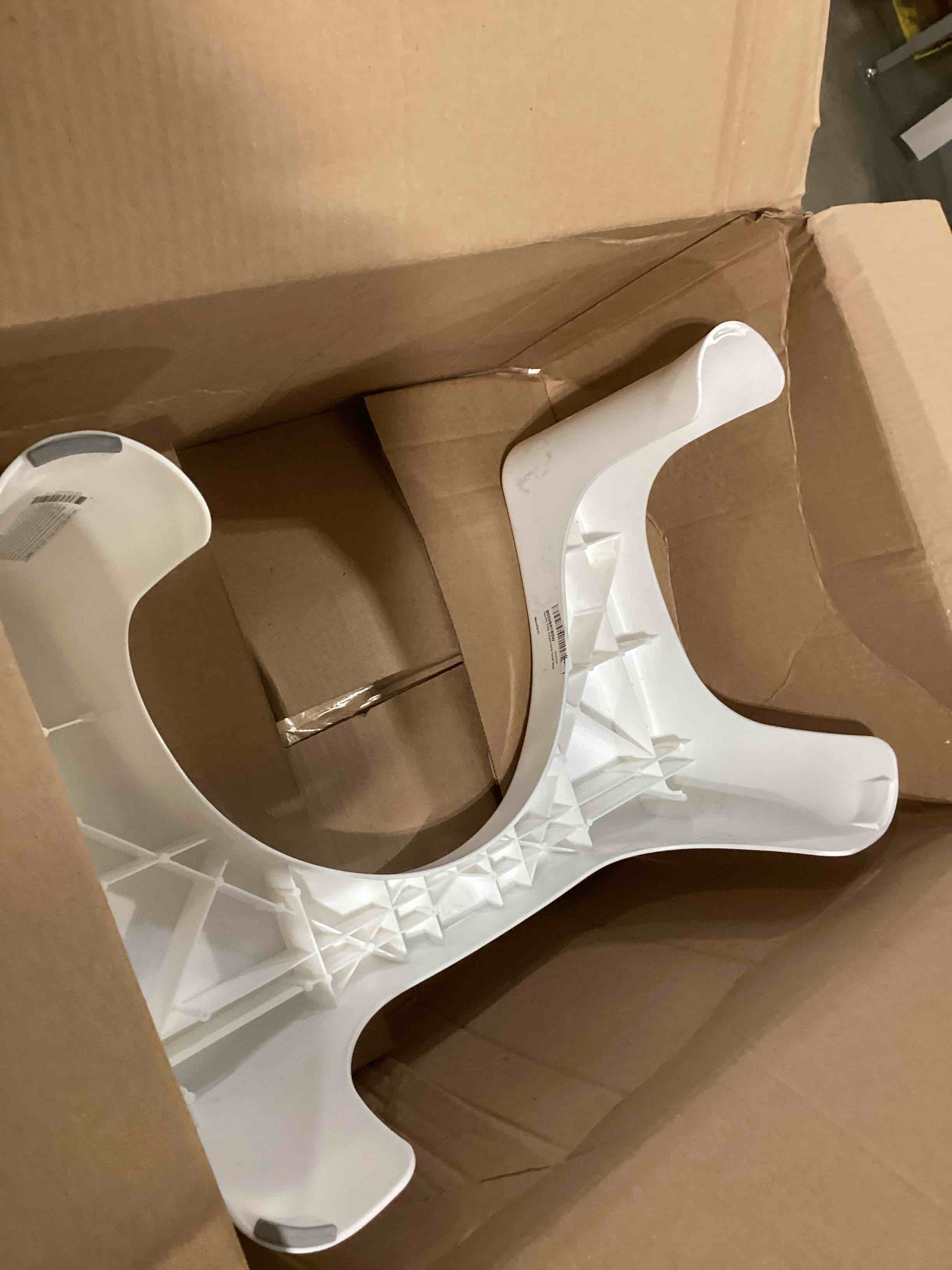 Condition photo showing As Is for Squatty Potty Simple Curve Bathroom Toilet Stool 7" White