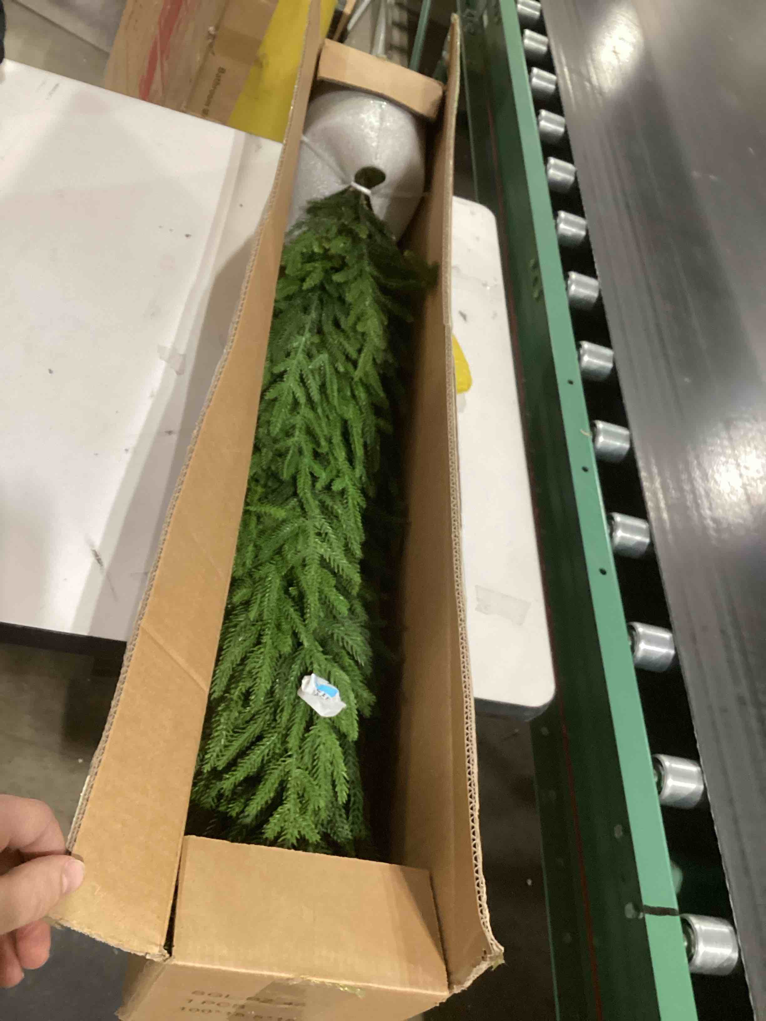 Condition photo showing Good Condition for 4ft Christmas Norfolk Pine Tree Artificial Christmas Tree Faux Potted Plants for Front Porch Christm