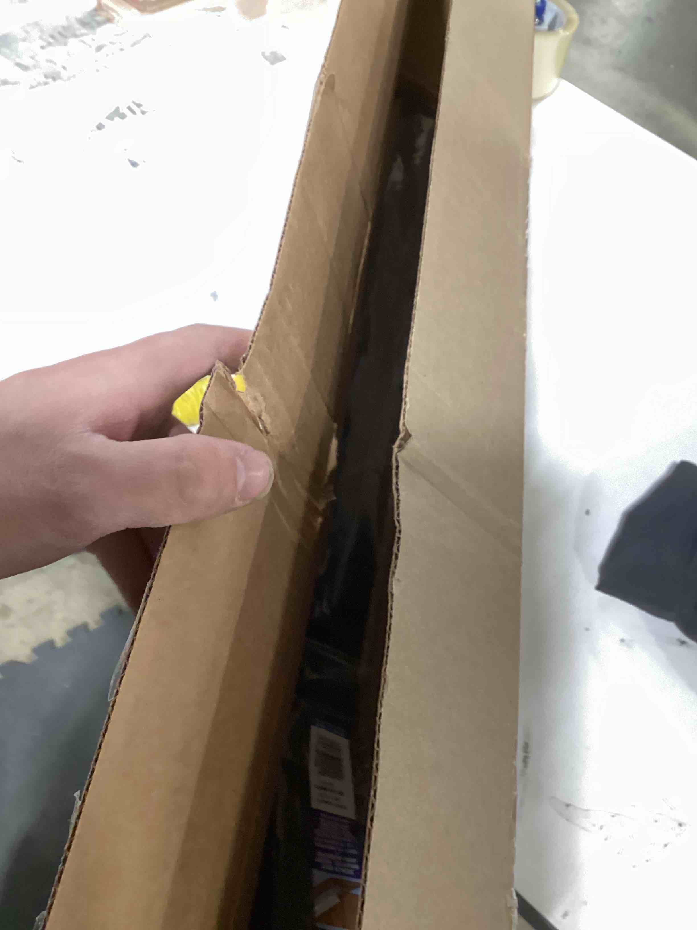 Condition photo showing As Is for 3 FT Black Aluminum Door Sweep with Black Brush Seal | Fills Gaps Up to 1 1/2” | Pre-Drilled with Ma