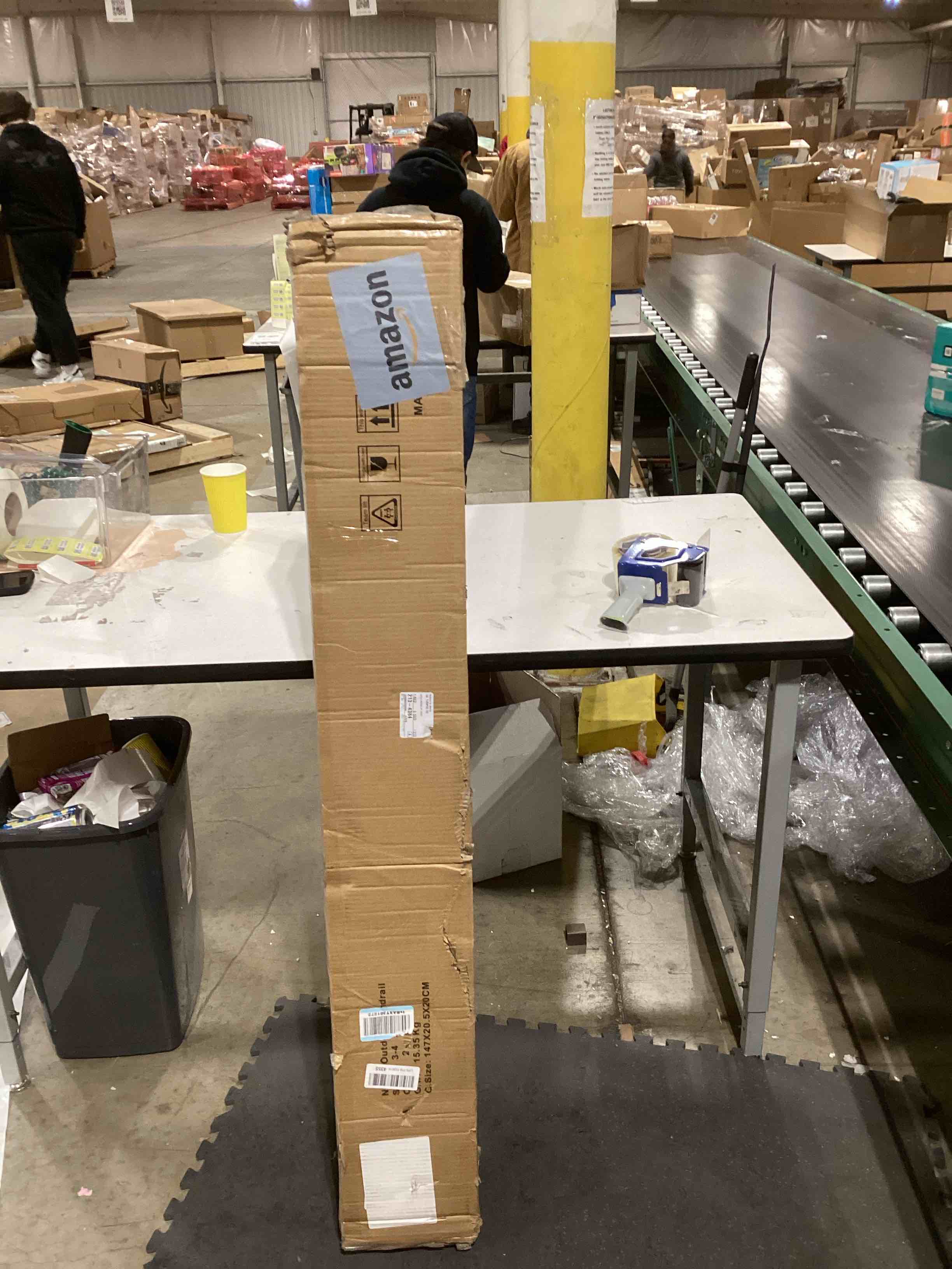 lovmor 2 pack 4 step hand rails for outdoor steps, wrought iron railing, exterior hand railing for s