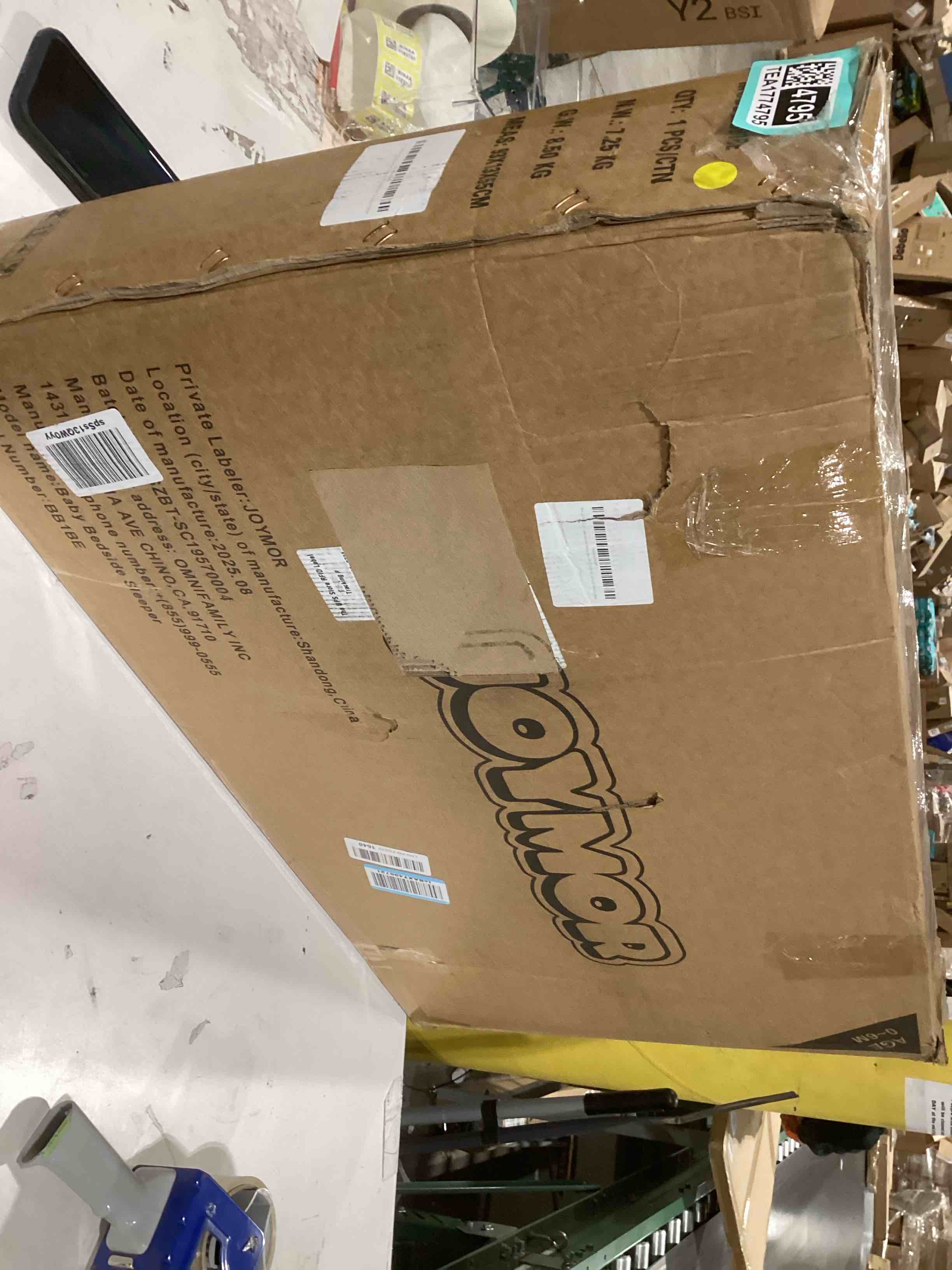 Condition photo showing Good Condition for JOYMOR 3 in 1 Baby Bassinet, Bedside Bassinet for Baby, with Comfy Mattress and Wheels, 6 Height Adjustable Easy Folding Portable Bedside Crib for Newborn (Beige)