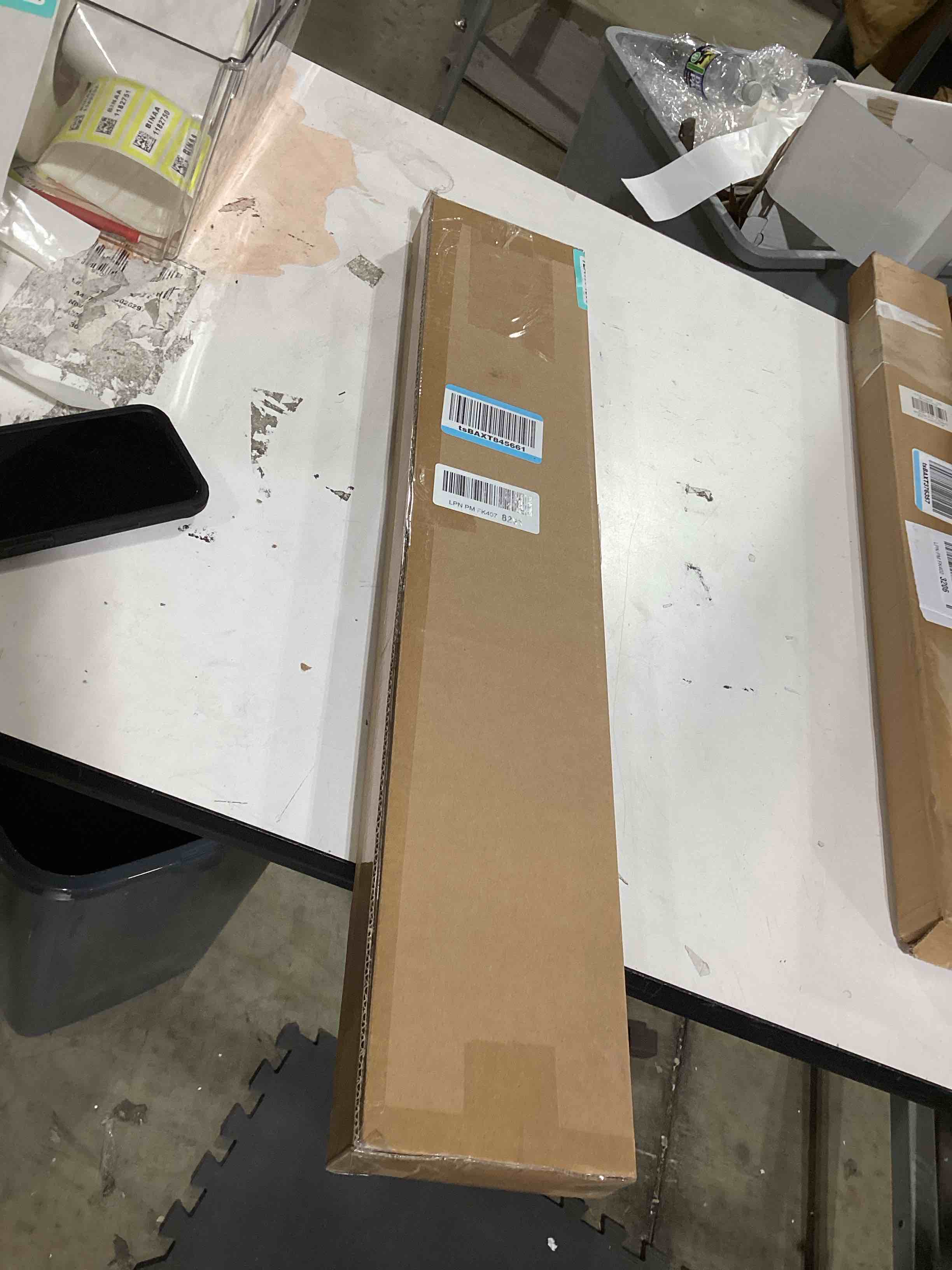 Condition photo showing Good Condition for LazBlinds No Tools No Drill Cordless Cellular Shades, Top Down Bottom Up (TDBU) Honeycomb Shades for Home, Light Filtering Thermal Insulation Blinds for Windows, 26" W x 48" H, White Light Filtering - White 26" W x 48" H