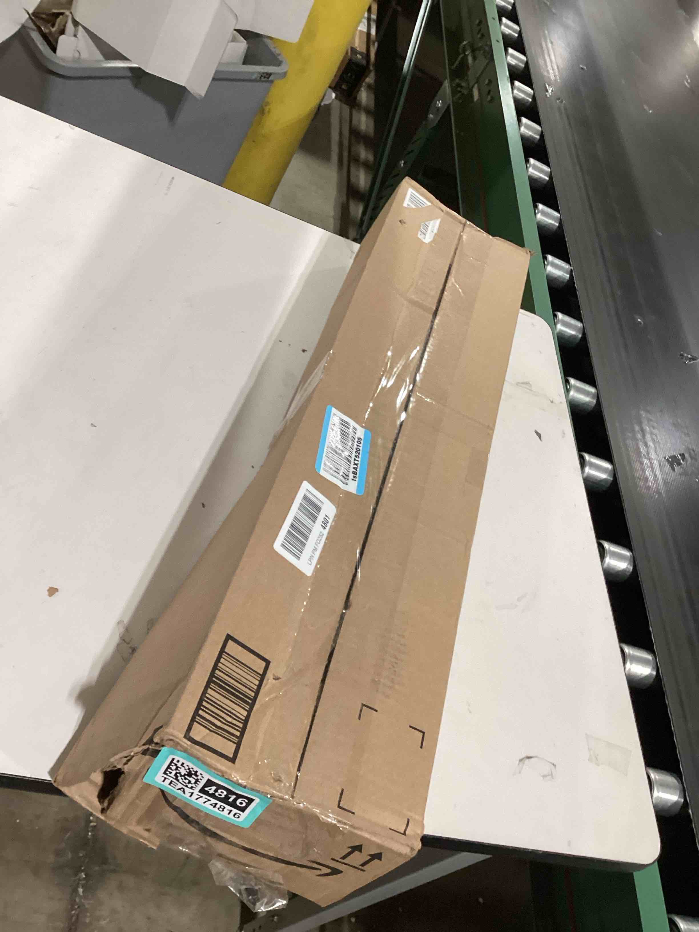 Condition photo showing As Is for Kingston Brass BSF2427 Watercourse 24" Stainless Steel Linear Shower Drain with Reversible Tile Insert and Flat Grate, Brushed Brass