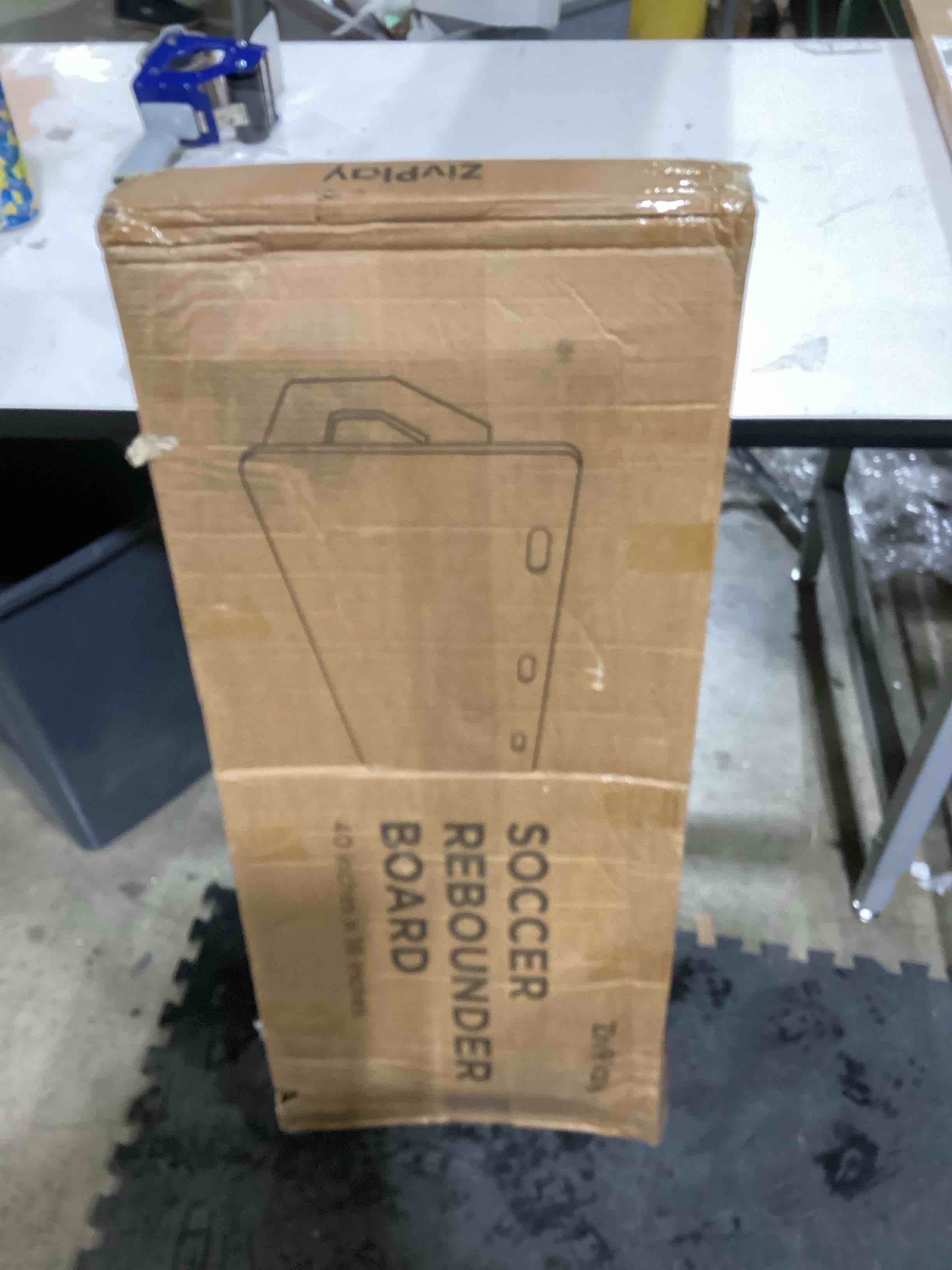 Condition photo showing Good Condition for Soccer Rebounder Board Soccer Wall Kick Back Trainer with 2 Rebound Angles for Ball Passing and Bounce Back Training 40x16 inch