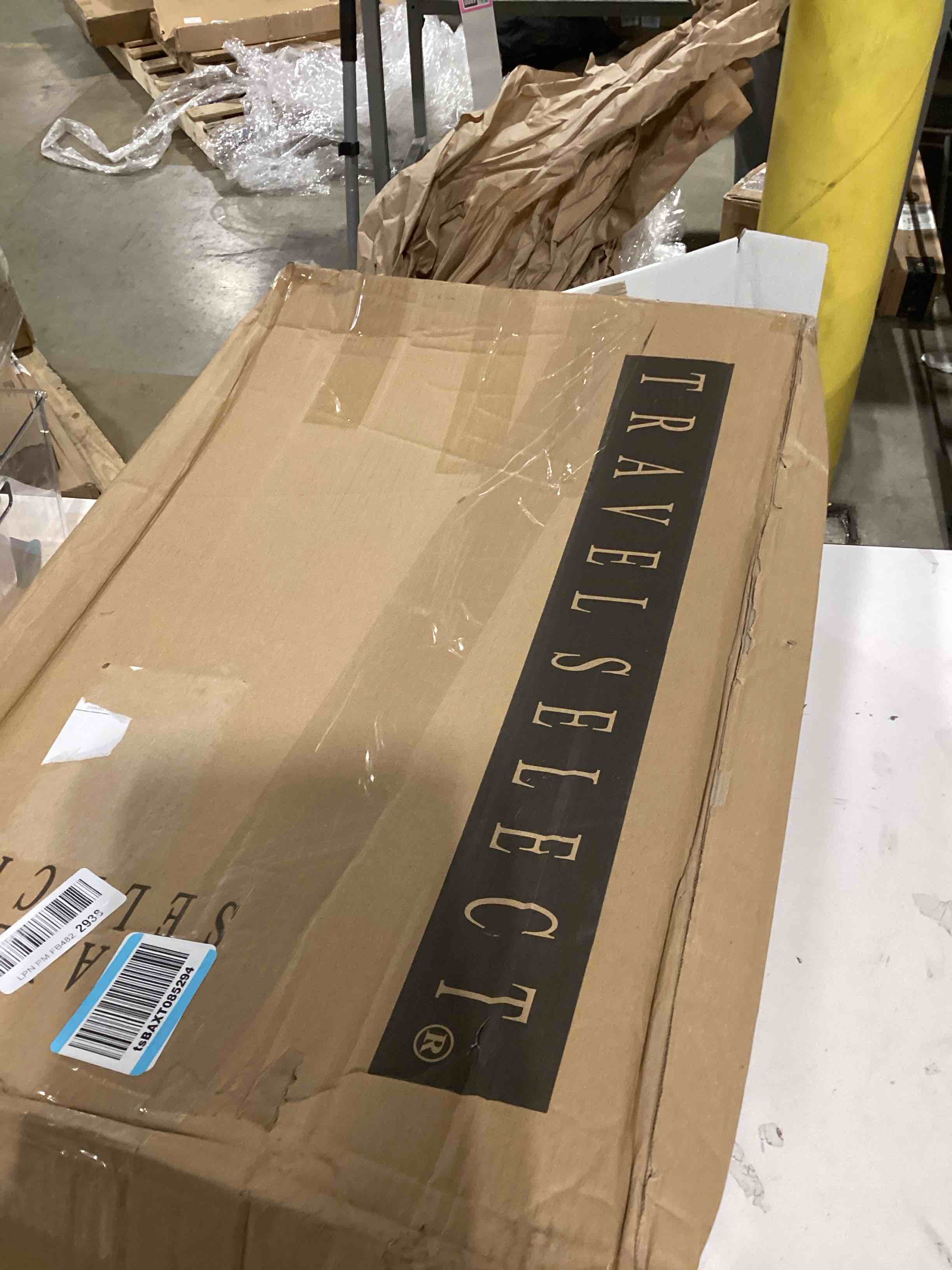 Condition photo showing As Is for Travel Select Amsterdam Softside Expandable Rolling Luggage, Lightweight 2-Wheel Check-In Suitcase with Push-Button Handle, Burgundy, 29" Large 29" Large Burgundy