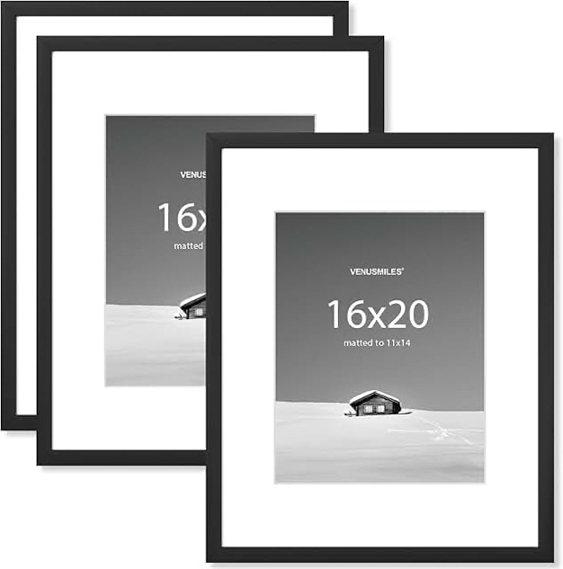 Venusmiles 16x20 inch Picture Frame, 16x20 Photo Frames with 11x14 Removable Mat - High Definition P