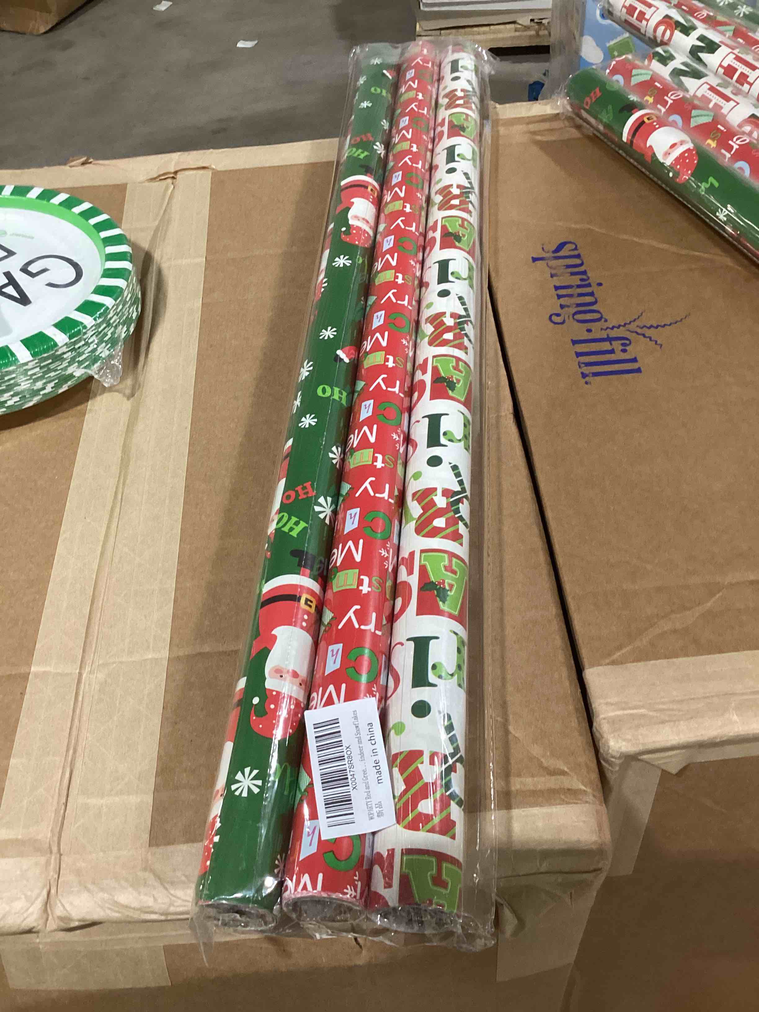 WOPARTY Happy Birthday Wrapping Paper Roll - Mini Roll - 17 inch x 120 inch Per Roll - Black and Gold Foil Design (42.3 sq.ft.ttl) Black Gold 3 roll