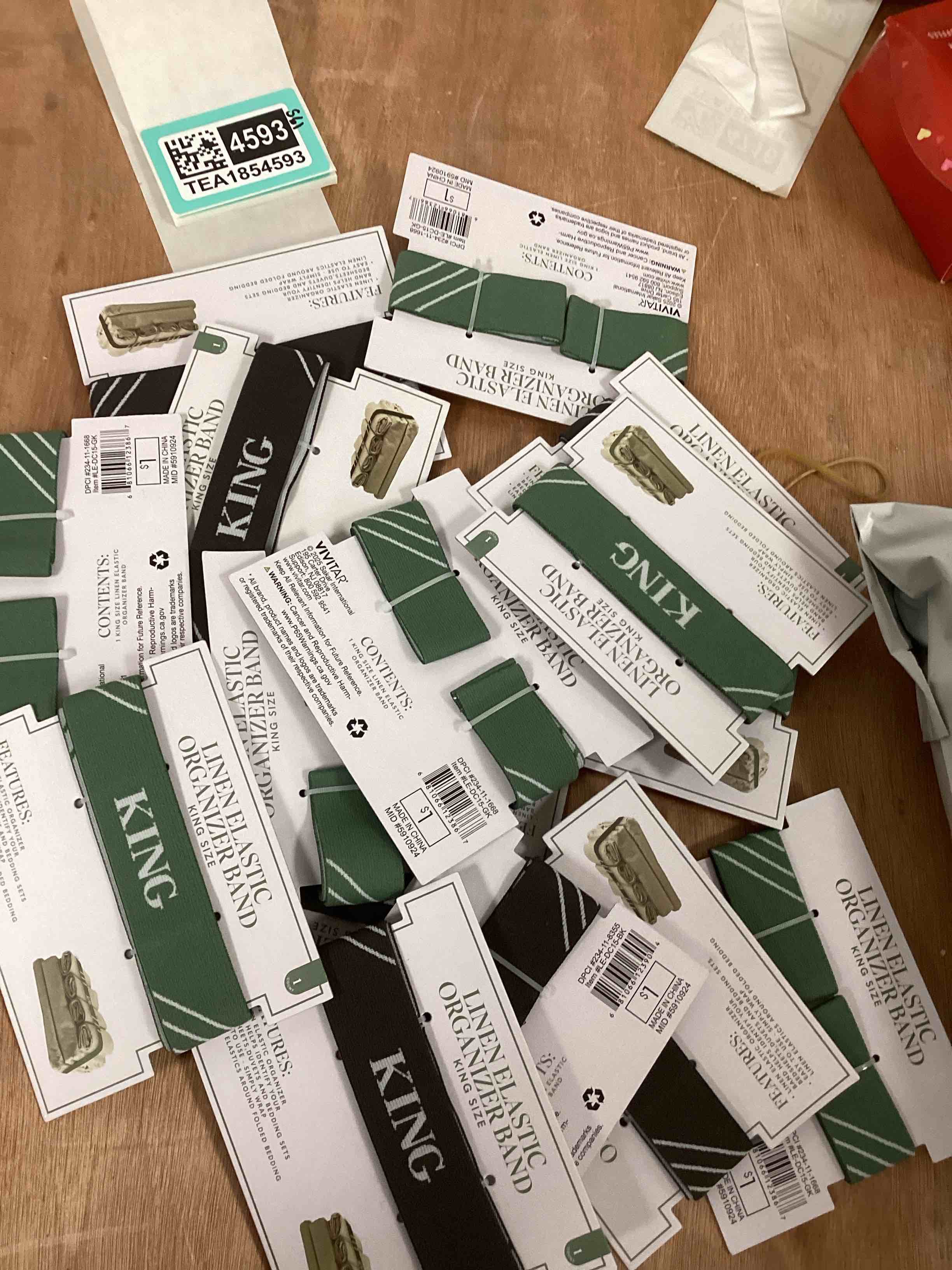 linen elastic organizer band