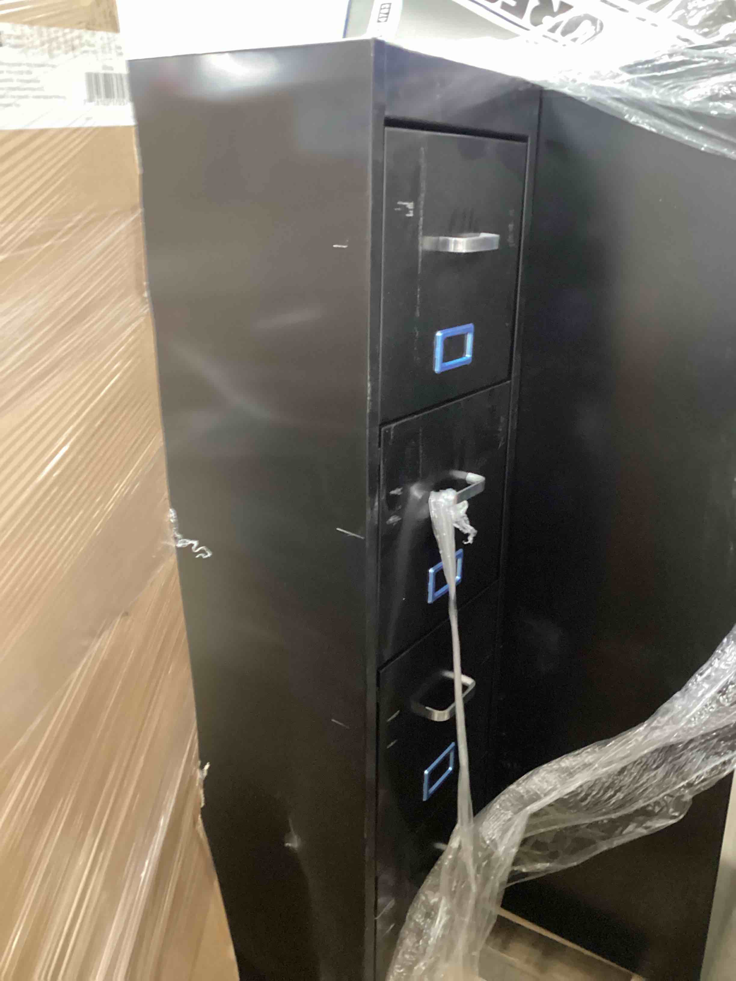 Staples 204082 4-Drawer Vertical File Cabinet Locking Letter Black 25-Inch D (25164D)