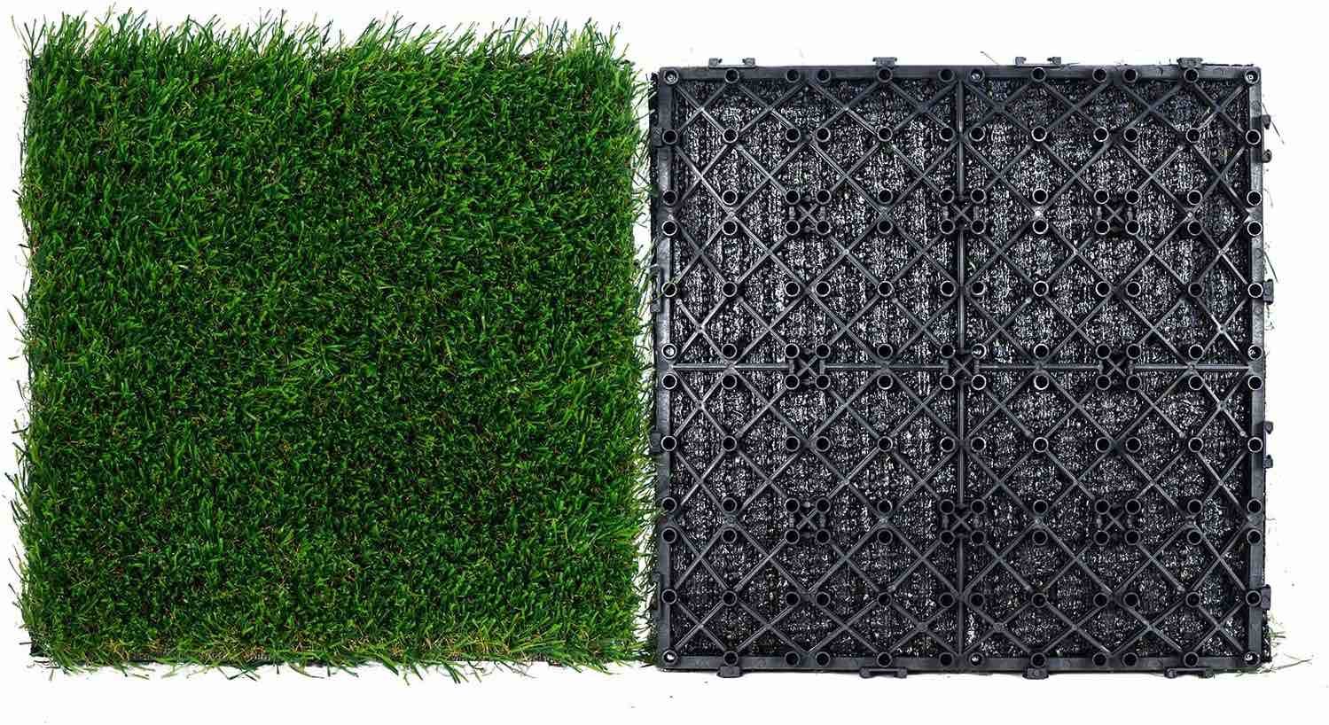 artificial grass interlocking deck tiles