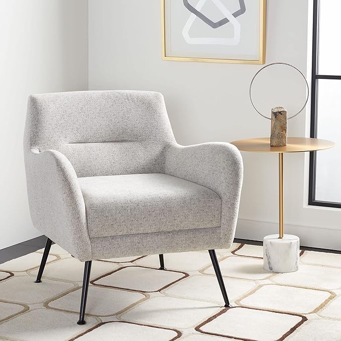 Modern Upholstered Accent Chair, Grey